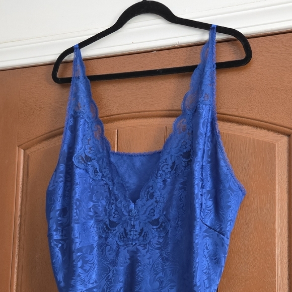 Lingerie Blue Slip On Dress Plus Size - Picture 2 of 4